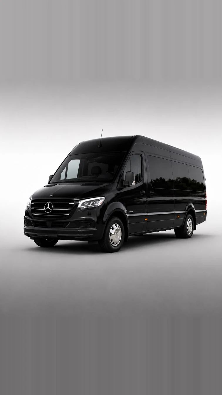 Mercedes Sprinter avec chauffeur privé pour grands groupes et navettes sur la Côte d’Azur