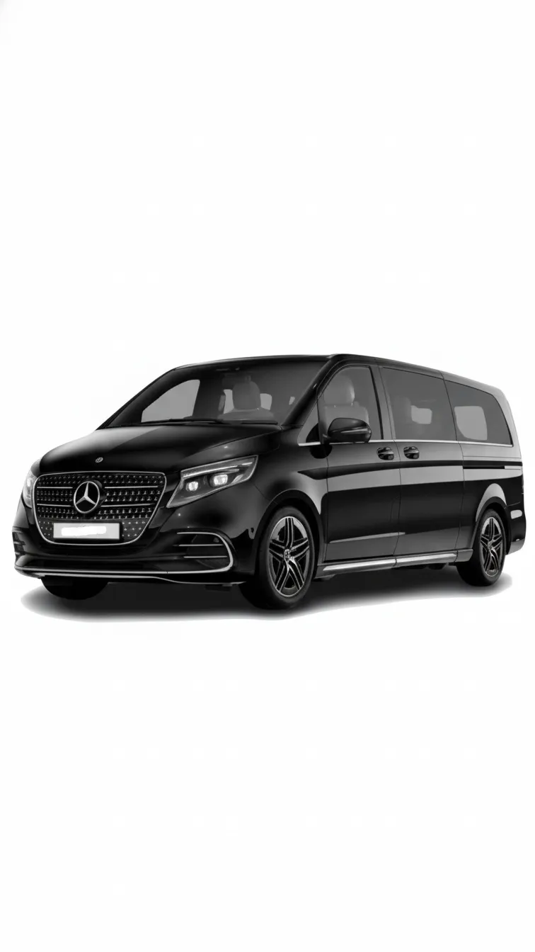 Mercedes Classe V avec chauffeur privé premium pour groupes sur la Côte d’Azur